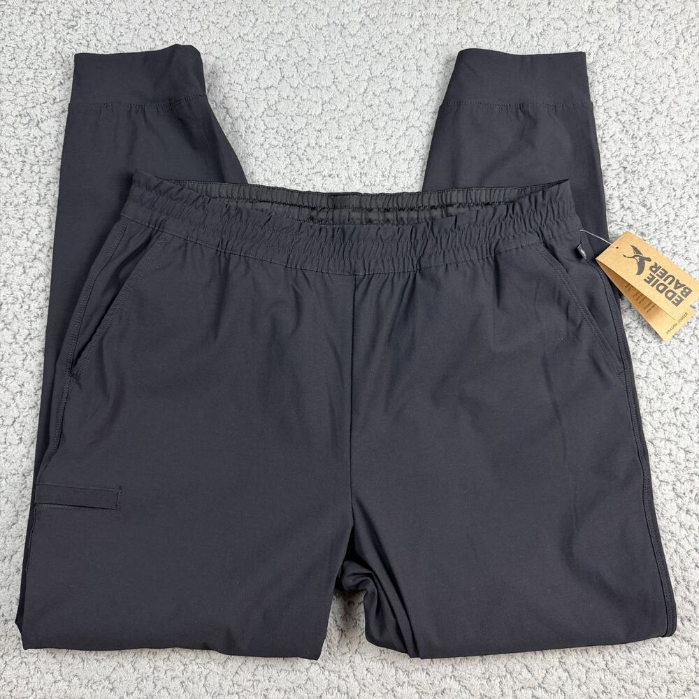 Eddie Bauer Aragon Jogger Pants Mens Large Black Drawstring Performance